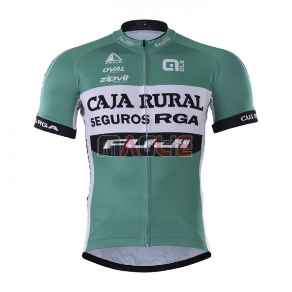 Maglia Caja Rural Manica Corta 2018 Verde Bianco